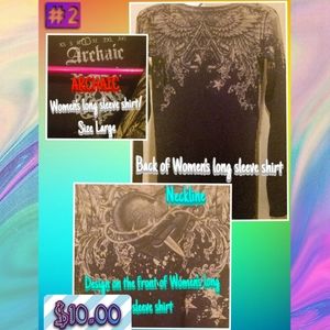 Archaic by Affliction Long Sleeve Black GraphicNWT